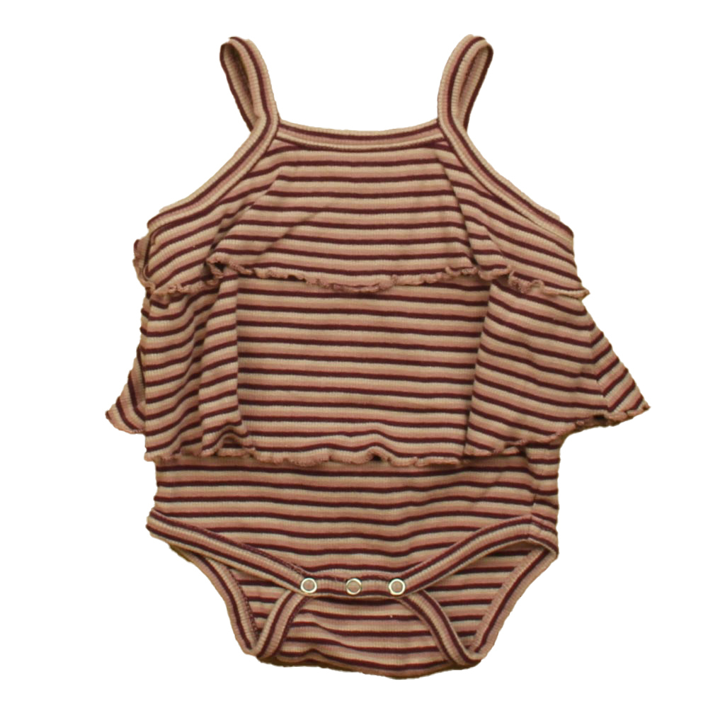 Kate Quinn Organics Girls Pink Stripe Onesie size: 3-6 Months